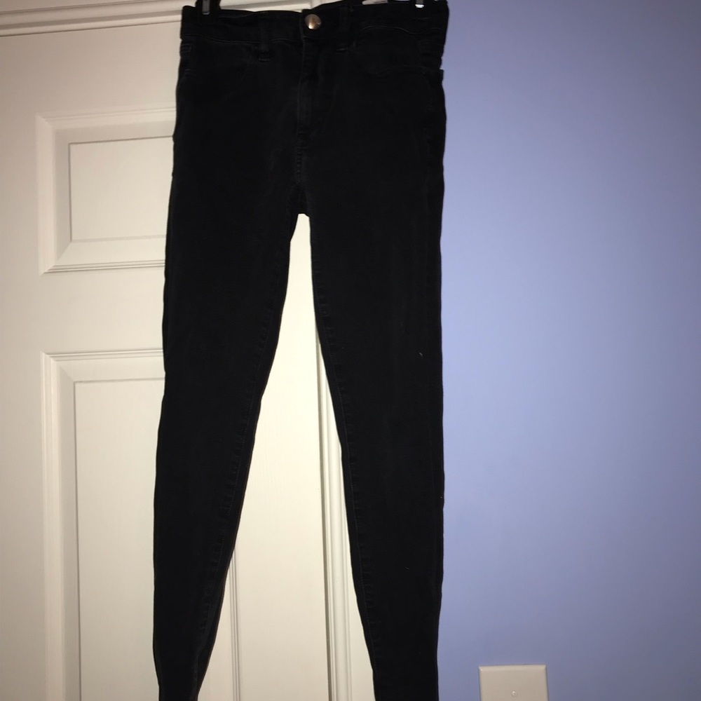 American Eagle high rise black jeans